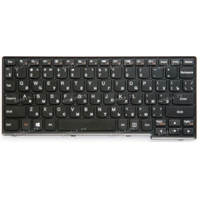 Keyboard Lenovo IdeaPad Yoga 11s, S210T чёрная матовая русифицированная (25210872, 9Z.N9ZST.00R)
