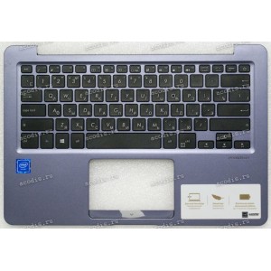 Keyboard Asus E406SA, L406SA серо-синий русифицированная(13NB0HK1AP0401, 13N1-3ZA0101) + Topcase