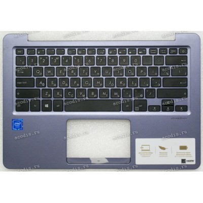 Keyboard Asus E406SA, L406SA серо-синий русифицированная(13NB0HK1AP0401, 13N1-3ZA0101) + Topcase