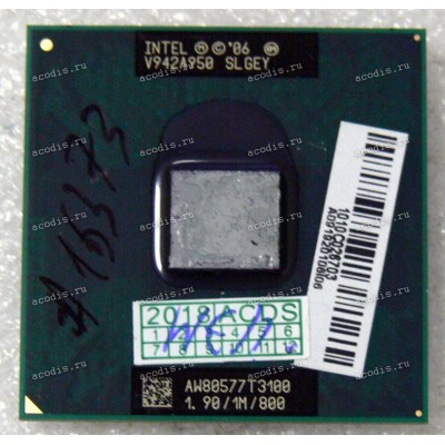 Процессор Socket P (PGA-478) Intel Celeron T3100 (p/n: SLGEY) (1.90GHz=200MHz x 9,5, 1Mb