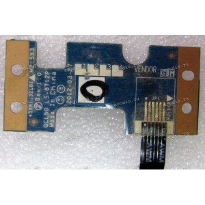 Power Button board HP Pavilion M6-1042er (p/n 455M1J32L01, QCL50 LS-8712P)