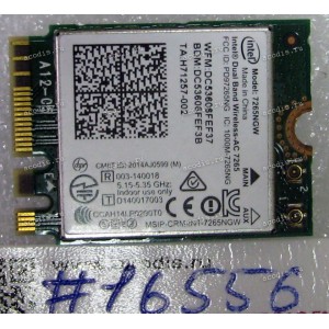 WLAN Mini PCI-E MHF4 Intel 7265NGW 802.11 b/g/n/ac BT 4.0 Asus UX303LA, UX303LN, UX305FA (p/n 0C012-00080400) Antenna connector MHF4 (NGFF/M.2)