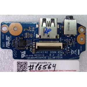 USB & Audio board Asus G551JX (p/n: 90NB08C0-R10020 REV 2.0) 