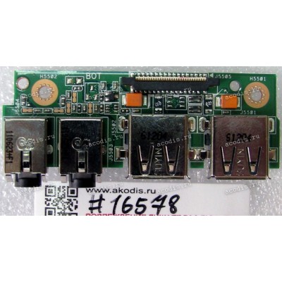 USB & Audio board Asus K43SJ, K43SM, K43SV (p/n: 90R-N3UIO1000U REV 3.0) 