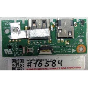 DC Jack board & USB Asus X401A (p/n: 90R-N3OIO1000U REV 2.0) 