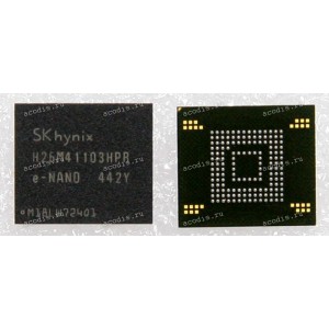 Микросхема SKhynix H26M41103HPR 8GB 64Gb MLCx1 NAND FLASH 11.5*13-TFBGA153 (Asus p/n: 03100-00123900) eMMC NAND Flash 64Gb MLC x 1 NEW original