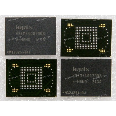 Микросхема SKhynix H26M64002DQR 32GB 64Gb MLCx4 NAND FLASH 12*16-TFBGA169 (Asus p/n: 03100-00021000) eMMC NAND Flash NEW original