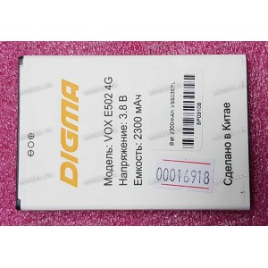 АКБ Digma HIT Q500 3G HT5035PG, Vox Fire 4G, VOX E502 4G (VS5036PL, 3.8v, 2300mAh, SP09108) (=#16331)