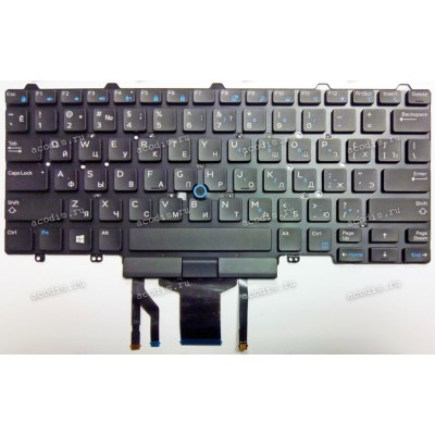 Keyboard Dell Latitude 3340, 3350, 5450, E3340, E3350, E5450, E5470, E7450, E7470 (Dp/n: 0NY63M, MP-13L83SUJ698, PK1313D3B06, 791-EK2Y-A02, 102-13L83LHA01, 13L8UA178EN2KA, C-794-EXTI, SOE-NCB1184, L13L83LHH01) (Black/LED/Matte/RUO) русифицированная