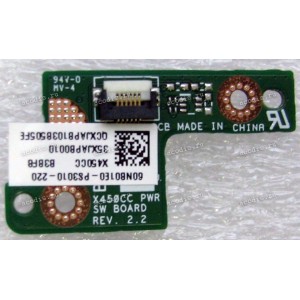 Power Button board Asus X450CA, X450CC, X450VC (p/n 90NB01E0-R11000) REV2.2 Power Button board Asus X450CA, X450CC, X450VC (p/n 90NB01E0-R11000) REV2.2