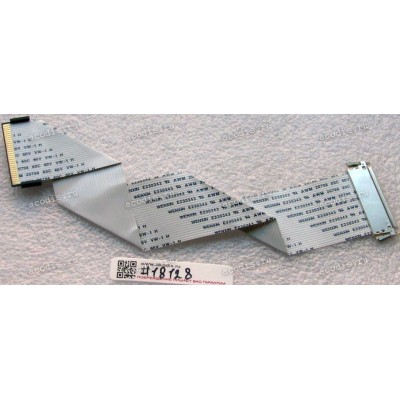 LCD LVDS FFC шлейф мониторный 30 pin прямой, шаг 1.0 mm, длина 200 mm LVDS Asus LCD Monitor VS208DR (p/n: 14004-00900100), с замками с двух сторон