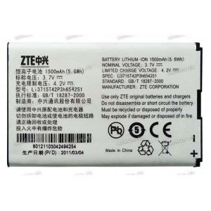 АКБ ZTE U900, U960, X920, WiFi роутер ZTE MF30/MF60, МТС 945 (3,7v, 1500mAh) Li3715T42P3h654251 new ор