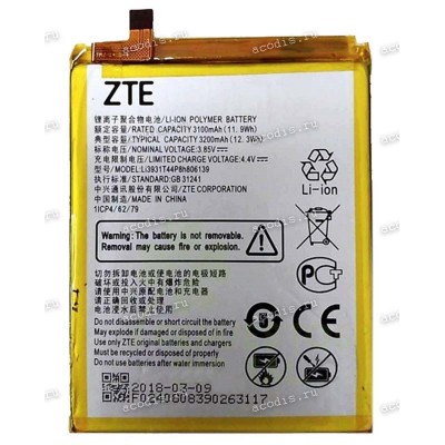 АКБ ZTE Blade V9 (3,85v 3100mAh 11,9Wh) Li3931T44P8h806139, ориг разб
