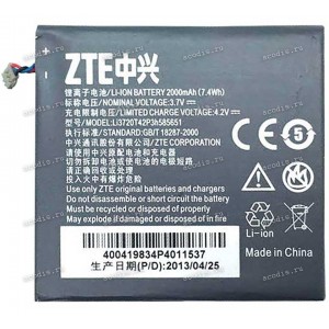 АКБ ZTE U930HD, U950, V880G, V995 (3,7v 2000mAh 7,4Wh) Li3720T42P3h585651, ориг