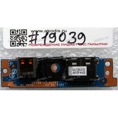 DC Jack board & USB Lenovo ThinkPad 10 (p/n FRU 00HW298 LS-A813P)