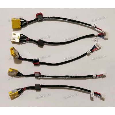 DC Jack Lenovo IdeaPad G400s, G405s, G500S, G505S, G510S, Z501, Z505 (DC30100PE00) (прямоугольный) + cable 145 mm + 5 pin 