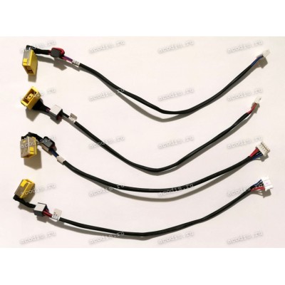 DC Jack Lenovo IdeaPad G400, G405, G490, G500, G505, G510 (DC30100OW00) (прямоугольный) + cable 205 mm + 5 pin 