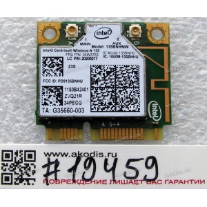 WLAN Half Mini PCI-E U.FL Intel Centrino 135BNHMW 802.11 b/g/n BT 4.0 Lenovo IdeaPad G400, G405, G500, G505 (p/n Lenovo FRU: 04W3783) Antenna connector U.FL