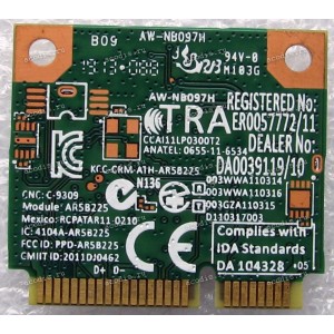 WLAN Half Mini PCI-E U.FL AzureWave AW-NB097H 802.11 b/g/n BT4.0 (Asus p/n 0C011-00040F00) Antenna connector U.FL