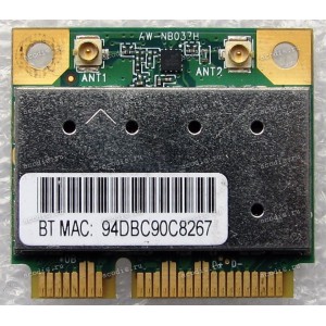 WLAN Half Mini PCI-E U.FL AzureWave AW-NB037H 802.11 b/g/n BT3.0 (Asus p/n 04G030007152) Antenna connector U.FL