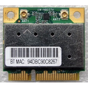 WLAN Half Mini PCI-E U.FL AzureWave AW-NB037H 802.11 b/g/n BT3.0 (Asus p/n 04G030007152) Antenna connector U.FL WLAN Half Mini PCI-E U.FL AzureWave AW-NB037H 802.11 b/g/n BT3.0 (Asus p/n 04G030007152) Antenna connector U.FL