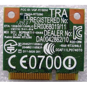 WLAN Half Mini PCI-E U.FL Ralink RT3290 802.11 b/g/n BT4.0 (Asus p/n 0C011-00042100) Antenna connector U.FL