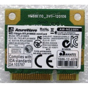 WLAN Half Mini PCI-E U.FL Realtek RTL8188EE 802.11 b/g/n (Asus p/n 0C001-00050800) Antenna connector U.FL