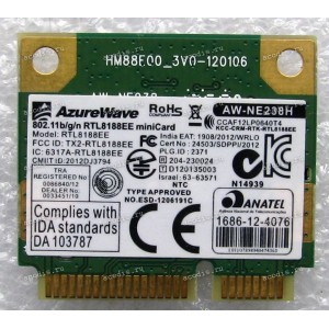 WLAN Half Mini PCI-E U.FL Realtek RTL8188EE 802.11 b/g/n (Asus p/n 0C001-00050800) Antenna connector U.FL WLAN Half Mini PCI-E U.FL Realtek RTL8188EE 802.11 b/g/n (Asus p/n 0C001-00050800) Antenna connector U.FL