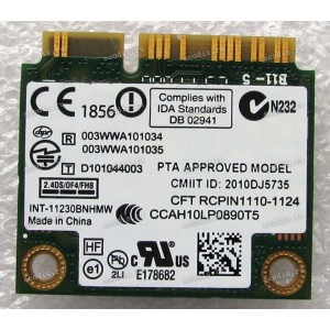 WLAN Half Mini PCI-E U.FL Intel Centrino Wireless-N 11230BNHMW 802.11 b/g/n BT4.0 (Asus p/n 04G039000700) Antenna connector U.FL