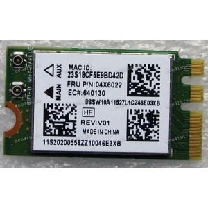 WLAN Half Mini PCI-E MHF4 Qualcomm Atheros QCNFA335 802.11b/g/n BT4.0 (Asus p/n 0C011-00060B00, Lenovo FRU: 04X6022) Antenna connector MHF4