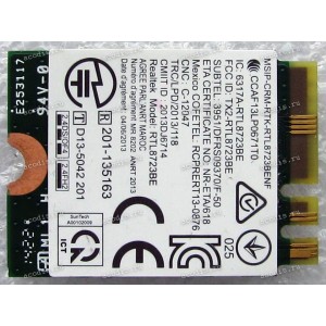 WLAN Half Mini PCI-E MHF4 Realtek RTL8723BE 802.11b/g/n BT4.0 Lenovo ThinkPad E450, E550, E450C, E550C, E455, E555 (Lenovo FRU: 04X6025) Antenna connector MHF5