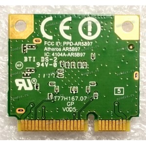 WLAN Half Mini PCI-E U.FL Atheros AR5B97 802.11b/g/n BT4.0 Acer Aspire 4830, 5742, 7750, Packard Bell TS11, TK85, Emachines D728 (p/n: WN6603AH) Antenna connector U.FL
