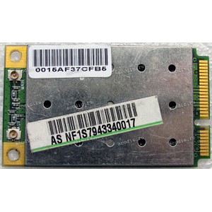 WLAN Mini PCI-E U.FL AzureWare AW-GE740 AR5BXB61 802.11b/g Asus A3HF, A7M, A7T, A7TB, A7TC, A8H, F2HF, F3H, F3M, F3T, F3TC, F5M (p/n: 04G033054020AN) Antenna connector U.FL