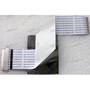 LCD LVDS FFC шлейф мониторный 30 pin обратный, шаг 1.0 mm, длина 195 mm LG E2242C-BNA (p/n EAD61905279), с замком с одной стороны
