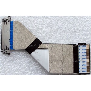 LCD LVDS FFC шлейф мониторный 30 pin обратный, шаг 1.0 mm, длина 112 mm Asus LCD Monitor VP228DE, VP228N, VP228NE, VP228T, VP228TE (p/n 14011-01220300) с замками с двух сторон