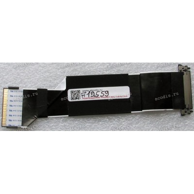 LCD LVDS FFC шлейф мониторный 30 pin обратный, шаг 1.0 mm, длина 180 mm AOC Monitor E2270SWN, с замками с двух сторон