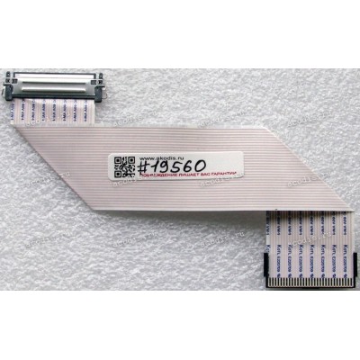 LCD LVDS FFC шлейф мониторный 30 pin обратный, шаг 1.0 mm, длина 170 mm AOC Monitor E2280SWN, E2050SDA, с замками с двух сторон