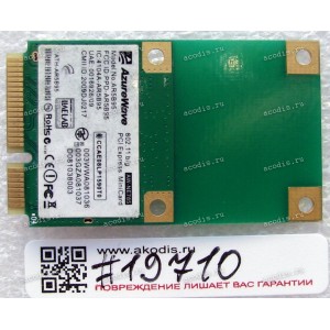 WLAN mini PCI-E U.FL card AzureWave AW-NE785 802.11 b/g Asus Notebook F50SF, F83T, F83VD, F83VF, K40AB, K40AC, K40AD, K40AF, K40C, K40ID, K40IJ, K40IN, K40IP, K50AB, K50AD, K50AF, K50C, K50IJ, K50IN, K50IP, K51AC, K51AE, K61IC, K70AB, K70AC, K70AD, K70AE,