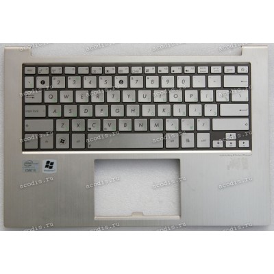 Keyboard Asus UX31E серебристый металлик русифицированная, тёмная рамка (13GN8N1AM030-1, 13N0-LYA0301)+ Topcase