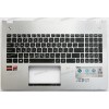 Keyboard Asus N56DP, N56DY серебристая русифицированная (13GN9J1AM011)+ Topcase