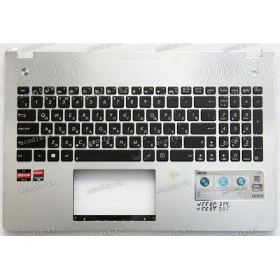Keyboard Asus N56DP, N56DY серебристая русифицированная (13GN9J1AM011)+ Topcase