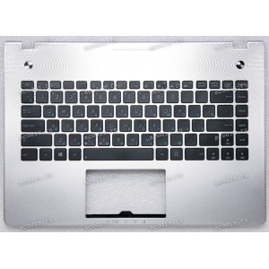 Keyboard Asus N46JV серебристая русифицированная (13GN8H1AM031-1) + Topcase