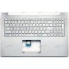 Keyboard Asus N501JW-1A серебристая русифицированная (90NB0871-R32RU0)+ Topcase