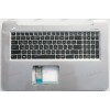 Keyboard Asus X756UA-3C, X756UB, X756UJ, X756UQ, X756UW, X756UX серебристая русифицированная (90NB0A03-R30201)+ Topcase