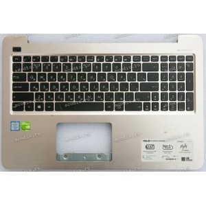 Keyboard Asus X556U золотистый русифицированная (13NB0BG3AP0201, 13N0-UAA0401)+ Topcase