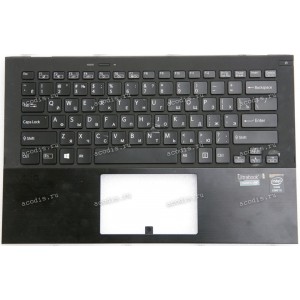 Keyboard Sony SVP132A1CV, SVP1321M9RB, SVP132L1RBT чёрная, глянец русифицированная (149243361RU)+Topcase