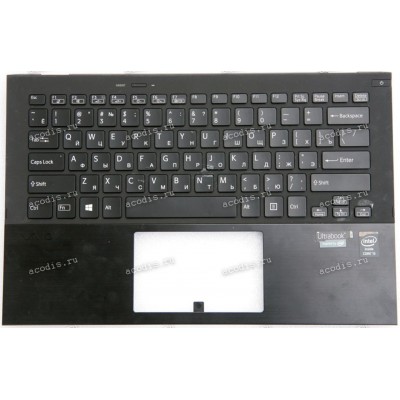 Keyboard Sony SVP132A1CV, SVP1321M9RB, SVP132L1RBT чёрная, глянец русифицированная (149243361RU)+Topcase