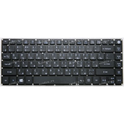 Keyboard Acer Aspire A114-31, A114-32, A314-21, A314-31, A314-32, E5-422G K4000, E5-473, E5-474G, E5-475G, E5-491G (6B.GQAN7.02) черная русифицированная