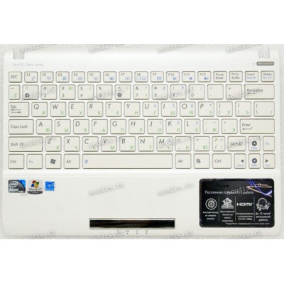 Keyboard Asus Eee PC 1025C белая русифицированная (13G0A3F1AP051-30)+ Topcase 