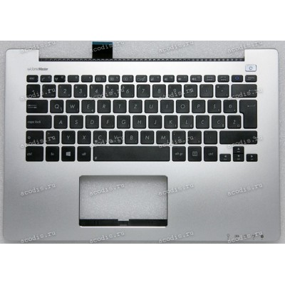 Keyboard Asus S300, S300C VivoBook серебристая нерусифицированная, словения (13NB00Z1AM0521, 13N0-P5A0322)